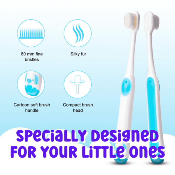 Extra Soft Toothbrush For Baby, Toddlers And Kids With Superfine Bristles