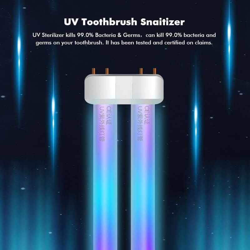 UV Toothbrush Sanitizing Holder and Toothpaste Dispenser -3 in 1