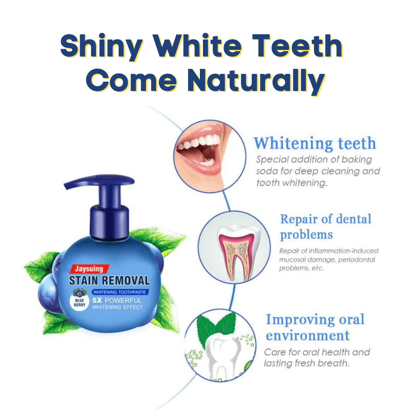Teeth Whitening Toothpaste For Sensitive Gums And Stain Removal