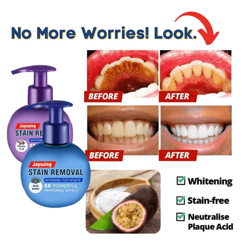Teeth Whitening Toothpaste For Sensitive Gums And Stain Removal
